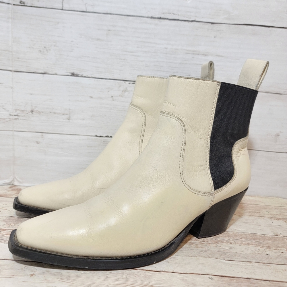 Everlane Cream and Black Ankle Boots - Picture 10 of 15